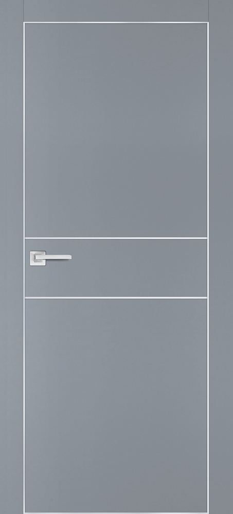 Межкомнатная дверь PX-15  AL кромка с 4-х ст. Серый матовый