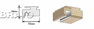 Товар Перекладина Т 1000x70x46 (п, с напр. П-2) BRK5396