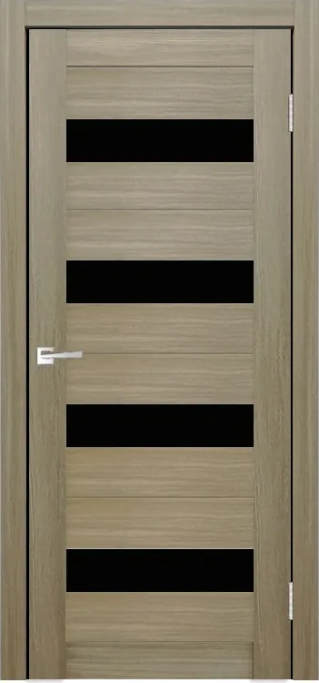 Фото Межкомнатная дверь Легенда X-8 Тон Неаполь Остекление Лакобель черное